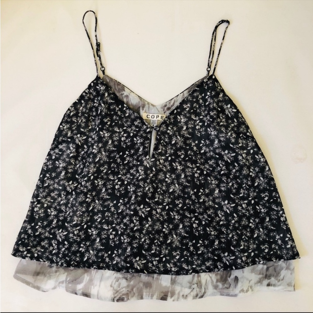 Urban Outfitters COPE Floral V-Neck Cami Top